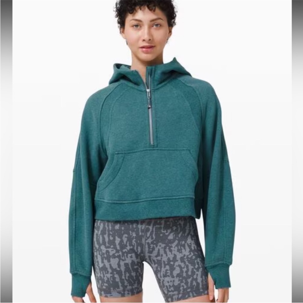 Lululemon Scuba Oversized Half-Zip Hoodie - Teal, M/L